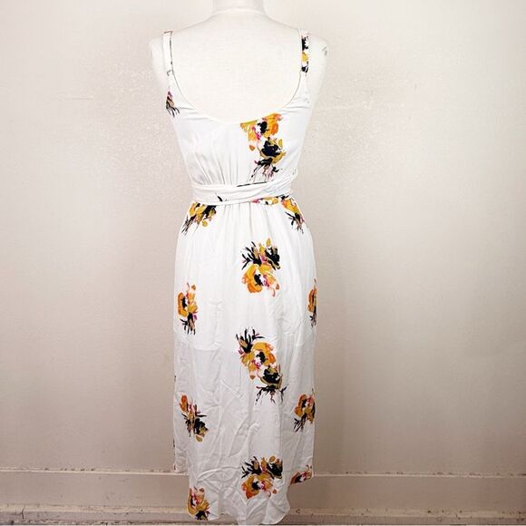 ALC Wrap Floral White Midi Dress Tank Silk Size 4 - Picture 8 of 10
